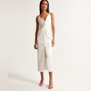 A&F Twist front satin midi dress size M